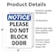 Signmission Please Do Not Block Door, 3.5 in W x Rectangle, Vinyl Decal OS-2PACK-NS-D-35-V-17375 - alternate 6